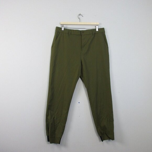 Good Good Fighting for Par Men's Golf Pants 36 Green Joggers Quick Dry Sport 378 - Picture 1 of 14